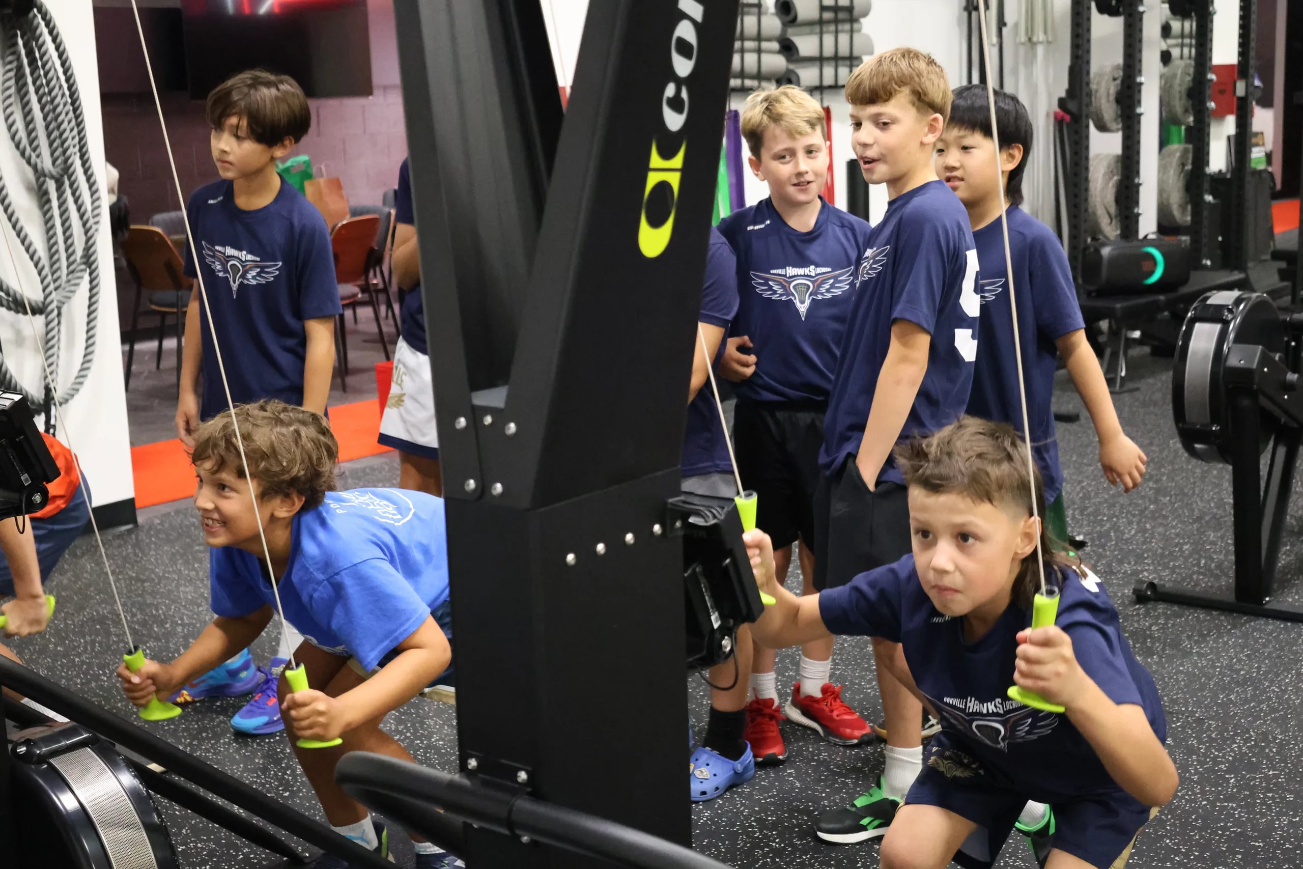 Young athletes training at Legends Training Factory.